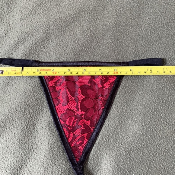 New sexy bustier w/ matching thong.  Approx. 12 in. w/ long ribbon for expansion - Picture 8 of 9